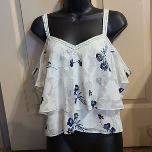 Lucky Brand off shoulder lacy top